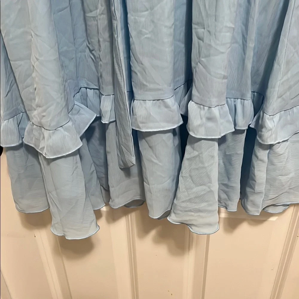 Light Blue Ruffle Dress - Picture 2 of 13